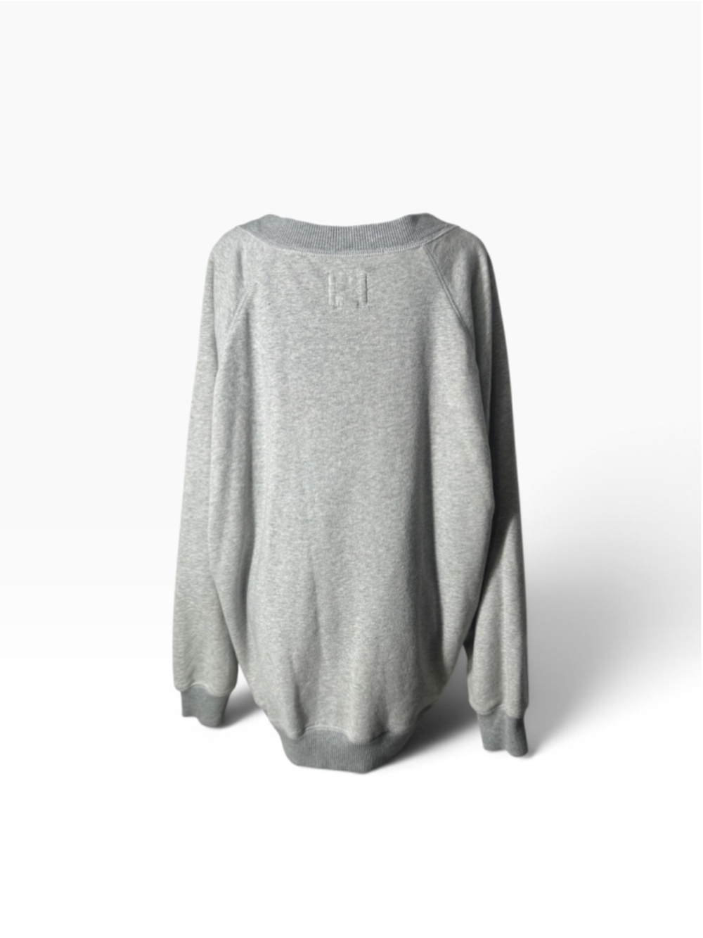American Eagle Outfitters Sweatshirt Womens Large Gray V Neck Fleece Pullover